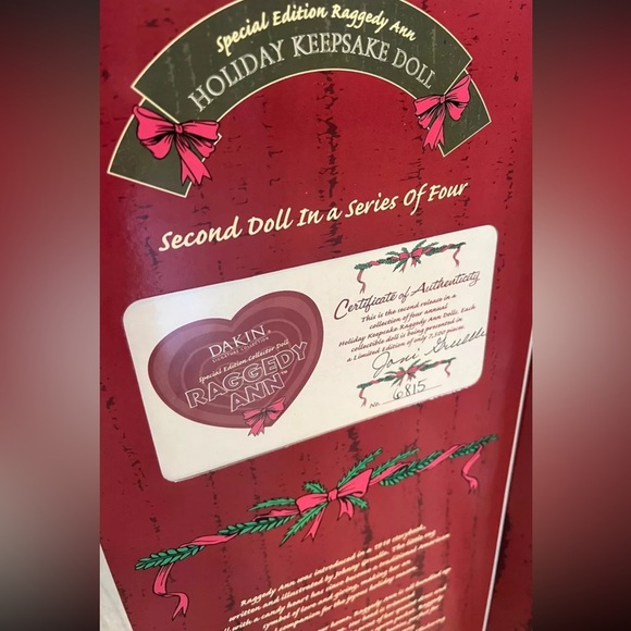 Special Edition Raggedy Ann Holiday Keepsake Doll‼️FINAL SALE - Picture 4 of 6